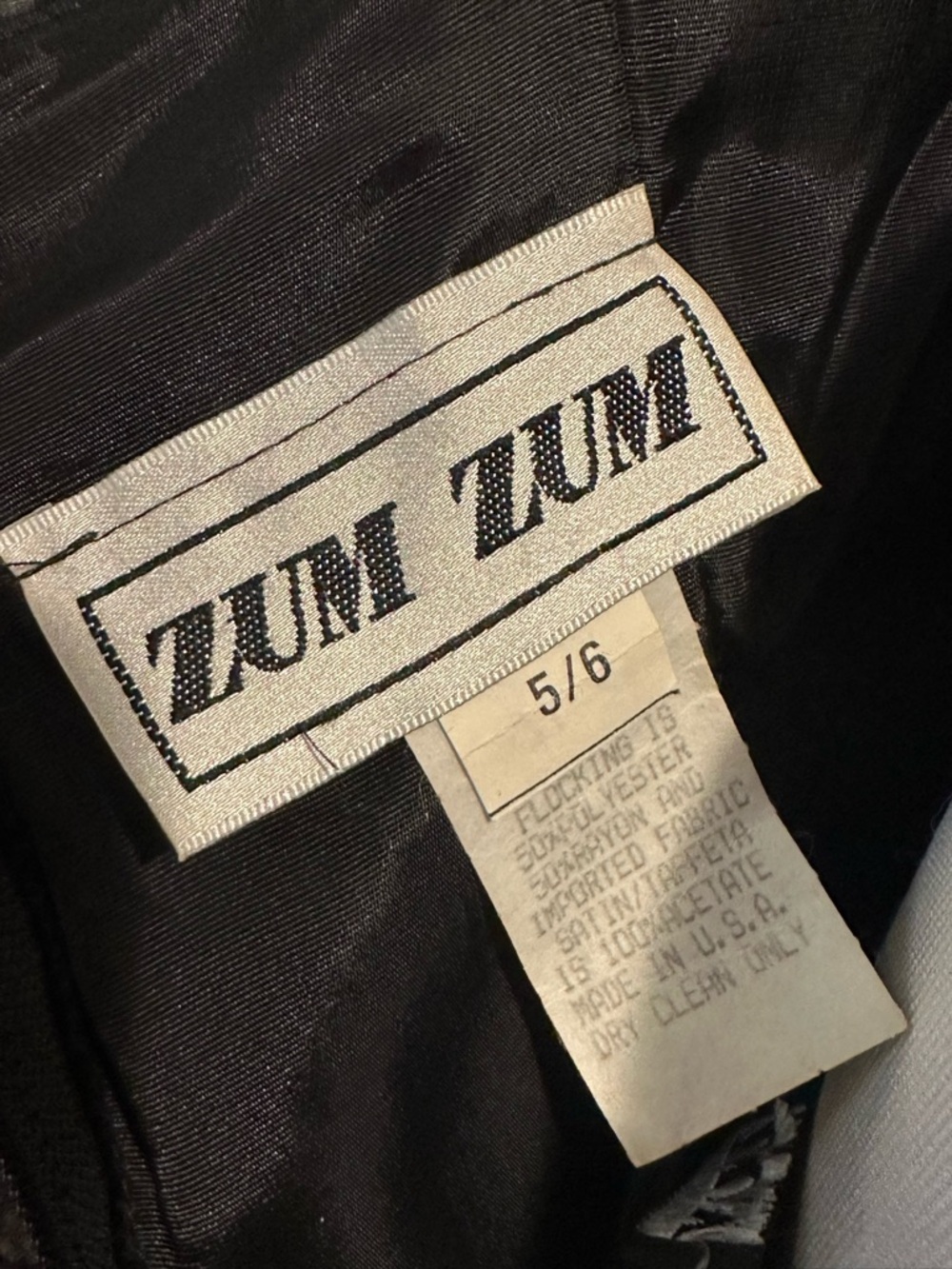 Vintage 90s Zum Zum Velvet Lace Off Shoulder Semi Formal Dress Prom Sz 5/6 - Picture 4 of 5